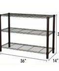 Heavy Duty Wire Shelving Units 36W By 14D By 32H Metal Storage Display Shelves With NSF Certification, 250 Lbs Per Tier Capacity, Rust Resistant Coated Finish, Easy Assembly For Garage Basement Workshop, Pro Grade Durable Steel Frame, 36x14x32 in black wire rack