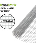 Heavy Duty One Quarter Inch Mesh Hardware Cloth 36 Inch By 100 Foot 23 Gauge Galvanized Steel Wire Fence roll illustration
