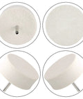 Pro Grade Three Inch Wool Felt Buffing Wheel With Quarter Inch Shank For Rotary Tools Die Grinders And Drills, showing top and side views.