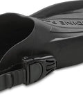 Close-up of Palau short snorkeling fin strap, part of Frameless Mask With Tempered Glass Lens And Dry Snorkel Palau Short Snorkeling Fins Set.