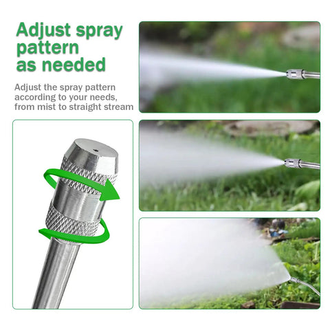 Dope Sprayer Wand Replacement Kit With 29 Inch Stainless Steel Wand And Three Nozzles Including Adjustable, Fan, And 4-Hole Nozzle