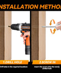 Installation method for Two Pack 6 Inch Heavy Duty Screw Eyes Hooks In 304 Stainless Steel Self Tapping Eye Bolts For Wood