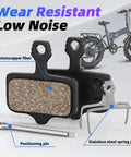Heavy Duty Front And Rear Disc Brake Pads For Lectric XP Trikes And E Bikes High Friction Semimetal Copper Fiber Replacement