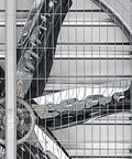 Boss Level Industrial Exhaust Fan Features Savage Six Blade Turbine Design view showing six blades and grille in detail.