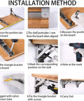 Installation method for Heavy Duty 12 Inch Folding Shelf Brackets Stainless Steel Collapsible Shelf Brackets, step by step guide