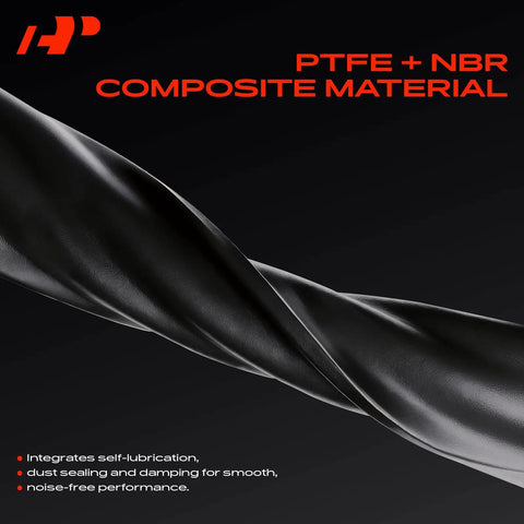 PTFE and NBR composite material sample with self-lubricating, dust sealing, and damping properties