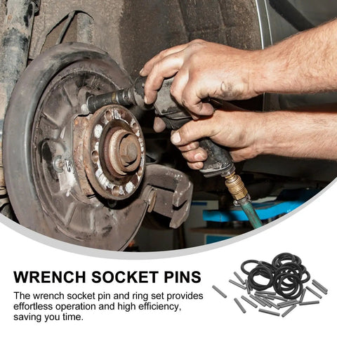Premium 50 Pc Rubber Retaining Rings For Wrench Socket Pins That Lock Screws Tight in use on a vehicle wheel hub.