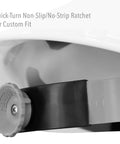 Supereight Thermoplastic Full Brim Hard Hat With 8 Point Ratchet Suspension White Safety Helmet close-up of ratchet system
