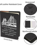 Civil Engineer Notebook For Students And Pros A Funny Engineering Gifts Journal A5 leather cover with bridge design