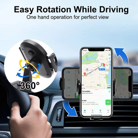Dope Jeep Wrangler Dash Tray Phone Mount With Extension Arm and Metal Rod for JL JLU Gladiator JT, 360° rotation feature
