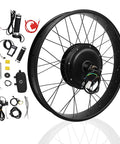 26 Inch Rear Wheel Electric Bike Conversion Kit 48V 1500W High Torque Hub Motor With 3 Mode Controller PAS LCD Display Twist Throttle