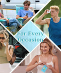 Collage of people using Travel Body Wipes 80 Pack Individually Wrapped Deodorant Shower Wipes for active lifestyles