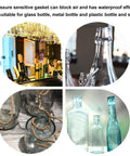 Premium Aluminum Foil Sealing Gasket Liners For Plastic Silver Bottles And Glass Jars To Keep Herbs Spices Fresh Waterproof Pressure Sensitive Air Seal Cap Insert collage of various bottle types with gaskets