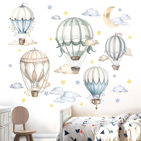 Hot Air Balloon Wall Decals For Nursery And Kids Room Peel And Stick Baby Room Decor That Won't Damage Walls Easy To Remove