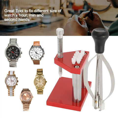Hand Press And Puller Set For Watches Stainless Steel Precision Watchmaker Tool Kit Adjustable Base Lifter And Pusher Safe Removal