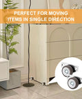 Rigid Side Mount Caster Wheels 1.25 Inch 4 Pack No Swivel With 8 Screws 35 Lb Capacity Per Caster installed on dresser
