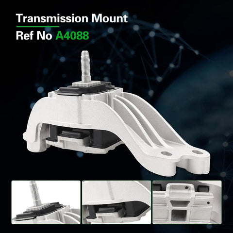 Premium Engine And Transmission Mount Kit For 2007 2015 Cooper, heavy-duty transmission mount with rubber bushing, close-up view.