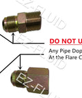 Diagram showing Stainless Steel Corrugated Gas Connector Hose, 24 Inch, Yellow Epoxy Coated Exterior with flare fittings instructions.