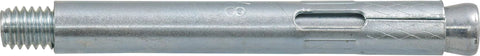 Side view of Hex Head Sleeve Anchor Three Eighths Inch By Three Inch Concrete Brick Block Expansion Anchors Steel Zinc Plated