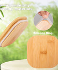 Bamboo lid with silicone ring for Airtight Glass Storage Jars Set Of 6 37 Oz Each With Bamboo Lids For Tea Coffee Flour Sugar Snacks Spices Candy And Cookies, Clear Square Canisters For Fresh Pantry Organization And Easy Access
