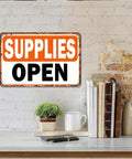 12x8 Inch Aluminum Wall Sign Matte Finish Space Upgrade For Home Cafe Bar Garage Office Shop Warehouse Entryway Or Corridor Durable Anti Rust Waterproof UV Resistant Metal Decor That Keeps Your Walls Looking Fresh. Supplies open sign on wall