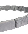 No-Dig Landscape Edging Kit With Anchoring Spikes Stone-Look Garden Border 15 Foot Set 2.7 Inch Tall Slate Gray circle view