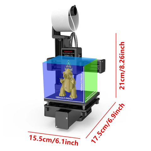 Portable Compact FDM 3D Printer With Quick Release Build Plate PLA And TPU Filament Hook Up 0.4mm Print Head Lightweight Desktop Machine Built For Newbies Wanting A No Stress Workflow And Quick DIY Creations Straight Out The Box