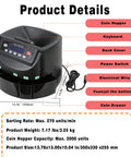Heavy Duty Coin Counter And Money Sorter Knocks Out Bulk Jars Fast With Slick 270 Coins Per Minute Pace showing product details.