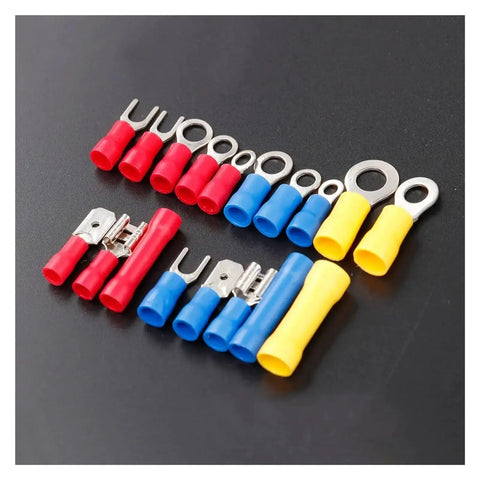Top Notch 1200 Pcs Electrical Wire Ring Fork U-Type Spade Terminal Butt Crimp Connectors Insulated Assorted Kit For Your Home Diy Wiring Gigs, assorted crimp terminals