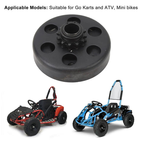 Heavy Duty Centrifugal Clutch For Go Kart And Mini Bike With 12 Tooth Sprocket And 20mm Bore Metal Alloy Fitment For Atv slick engagement and no fuss upgrade, black with sprocket.