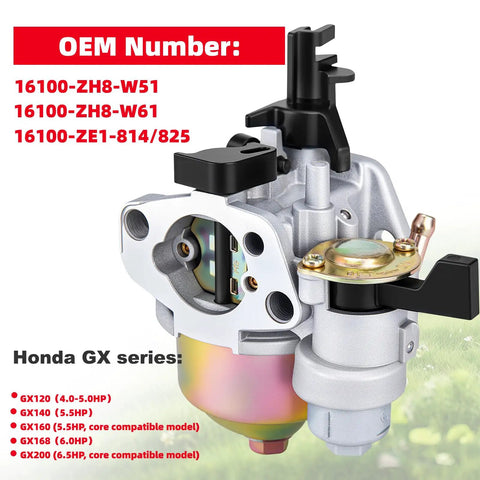 Carburetor And Air Filter Tune Up Kit For Honda GX Series Engines GX120 GX140 GX160 GX168 GX200 5HP 5.5HP 6.5HP With 17210-ZE1-517 Filter