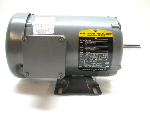 1 HP 3-Phase Electric Motor 1725 RPM TEFC 56 Frame 60 Hz Industrial AC Unit N-F1 Rotation side view