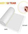 2 Pack Bubble Cushioning Wrap 12 Inch By 72 Foot Perforated Every 12 Inches For Packing, Moving And Shipping, showing roll dimensions