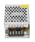 12V 2A LED Switching Power Supply With Built Tough Aluminum Alloy Case And Dual Cooling For Industrial DC Applications 25W Short Circuit Protection And Over Temperature Protection For LED Lighting And Equipment, front view