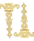 Vintage Zinc Alloy Cabinet Door Hinges 2 Pack, Smooth Opening Hardware For DIY Furniture And Wood Boxes, Dope Rustic Golden Decorative Hinges For Home Decor, Easy Install And Seamless Operation