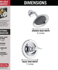 Windemere 14 Series Chrome Shower Faucet Trim Kit With Shower Head And Handle Includes Chrome Finish Trim Valve Not Included diagram