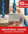 Ultra Long 1 Inch Wood Auger Drill Bit With A 3 Flute Cutting Head For Faster Cleaner Holes In Wood, 12 Inch Length And 3 Eighth Inch Shank
