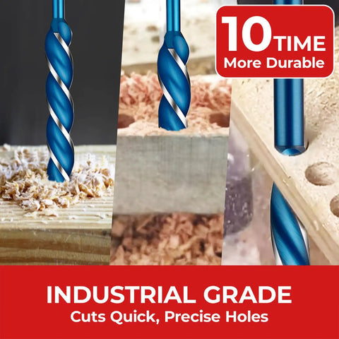 Ultra Long 1 Inch Wood Auger Drill Bit With A 3 Flute Cutting Head For Faster Cleaner Holes In Wood, 12 Inch Length And 3 Eighth Inch Shank