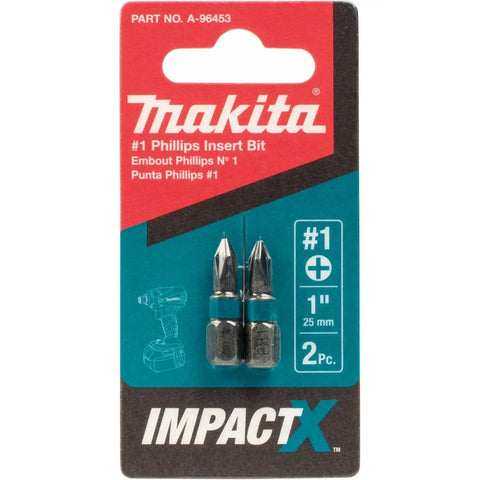 Impactx 2 Phillips 1 Inch Insert Bit Set, 50 Pack Bulk, Precision Machined Tips, S2 Steel Construction package front view