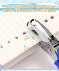 Six Piece Craft Hole Punch Set With One Quarter Inch Punches for Scrapbooking showing punch design and thickness capability.
