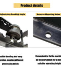 Dinenovate Tr-60 Manual Pipe Bender For 1-50 Inch Round Tube, Heavy Duty Hydraulic Tube Bending Tool adjustable bending angle and mounting holes.