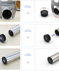 Six Pack 1.1 Inch Thread Tube Plugs With M8 Screw Holes installation process, black plastic plugs for furniture legs and casters.
