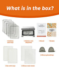 What is in the box for Heavy Duty Five Tray Electric Food Dehydrator With Digital Timer And Temp Control Up to 176 Degrees Fahrenheit.