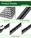 Three Piece Earth Auger Extension Drill Bit Set With 3/4 Inch Shaft Thickened Design displayed in sturdy iron with rustproof coating