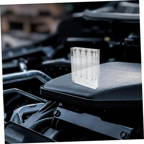Engine Oil Quality Tester And Stand Dual Function Oil Testing Tool For Cars, clear acrylic stand on engine bay