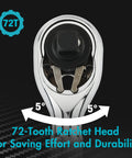 Prograde 1/4 Inch Stubby Ratchet Wrench Dual Socket Bit Driver 72 Tooth Chrome Alloy Ratchet head with 5 degree precision.