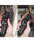 Person using Non Contact Voltage Detector Pen AVD06 12-1000V With Auto And Manual Modes Adjustable Sensitivity NCV