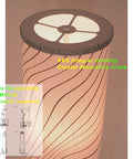 Top view of Color Changing RGB Floor Lamp With Remote Control 61 Inch Standing Corner Lamp With Fabric Shade, assembly guide visible.