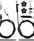Premium Control Cable Kit For Toro TimeMaster 30 Inch Walk Behind Lawn Mowers Replaces Parts 127-6867 And 133-1998 Easy Fix DIY Repair To Get Your Mower Running Like New Again: black control cables and mounting hardware