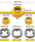 Meanlin 2Pcs Pipe Threader Kit With Npt Die Set For Plumbing Work featuring yellow handles and three alloy dies for accurate cutting.